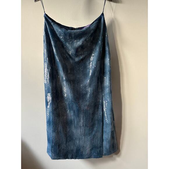 Ralph Lauren Collection Purple Label Embellished Tulle Pencil Skirt Sequin Wrap - Picture 11 of 11